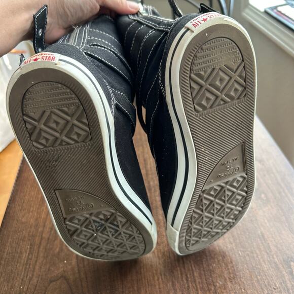 Converse Chuck Taylor Sydney black red buckles no laces women’s size 8 - Picture 4 of 8